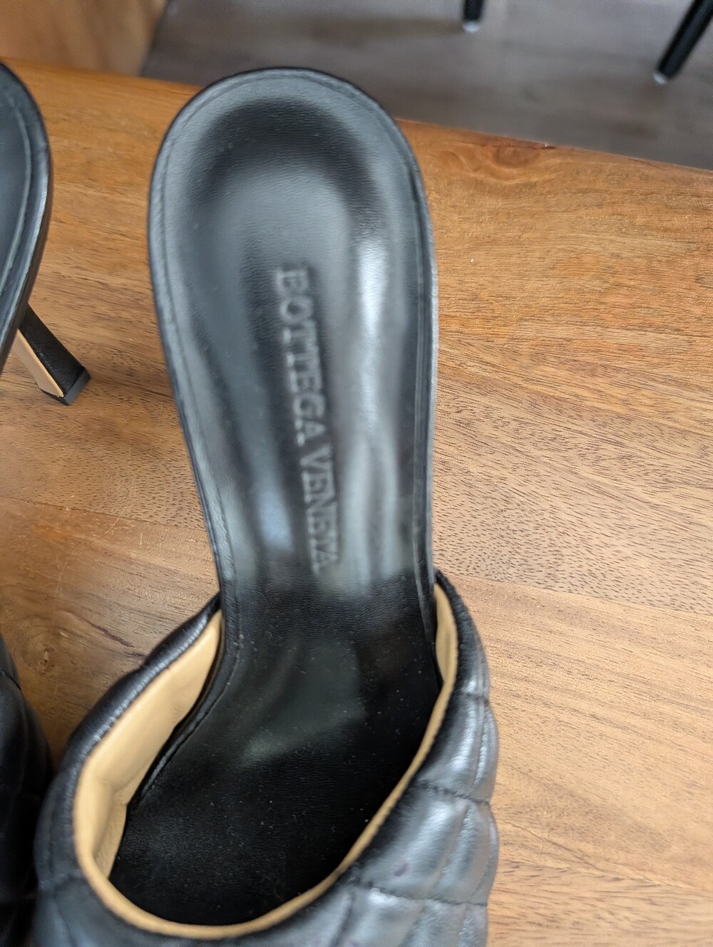 Bottega Veneta Black Quilted Slide Mules Size 40 - Picture 5 of 8